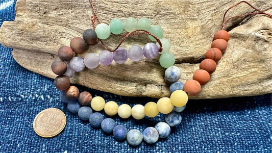 Multi Gemstone Bead Strand - Smooth Rounds - 8mm - 15.5”
