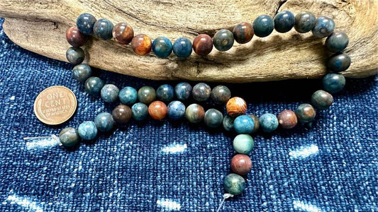 Multi-Jasper Bead Strand - Smooth Rounds - 8mm - 15”