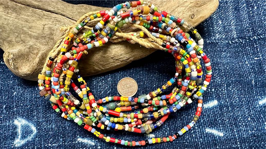 African Christmas Bead Strand - 3mm - 6mm - 20”