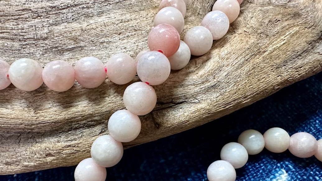Pink Opal Round Bead Strand - 8mm - 15"