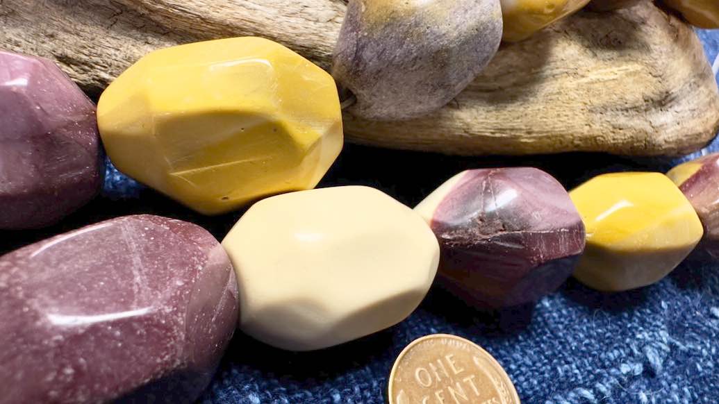 Mookaite Bead Strand - Simple-Cut Nuggets - 27mm x 21mm - 16”