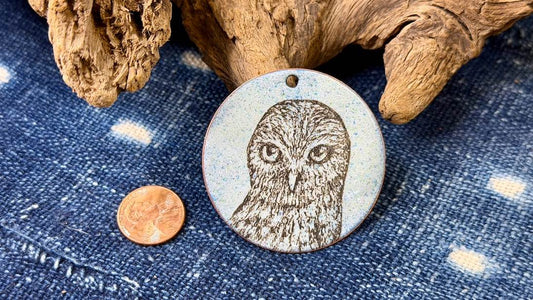Laser-Etched Enamel Pendant by Andrew Thornton