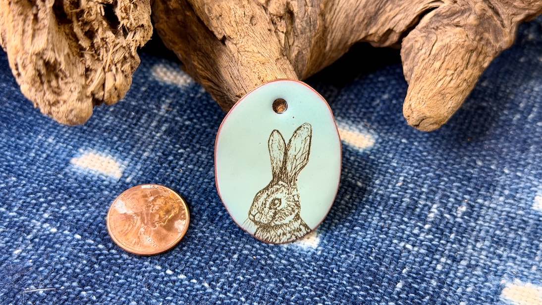 Laser-Etched Enamel Pendant by Andrew Thornton