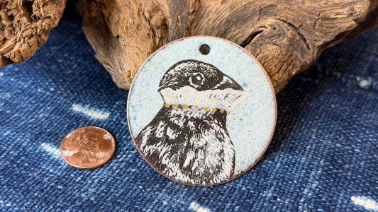 Laser-Etched Enamel Ornament / Pendant by Andrew Thornton