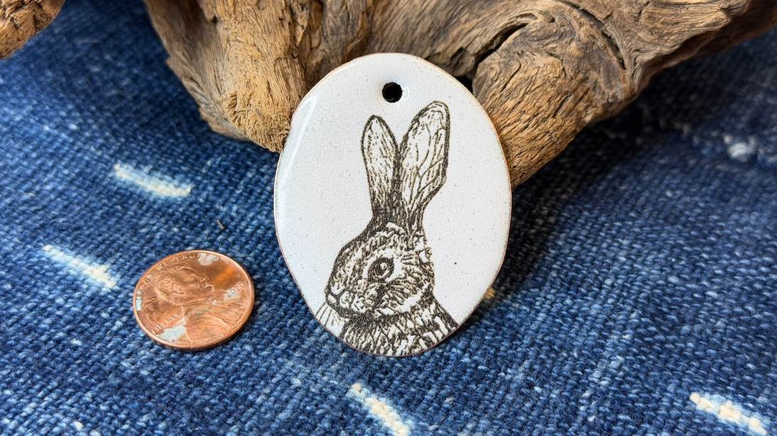 Laser-Etched Enamel Pendant by Andrew Thornton