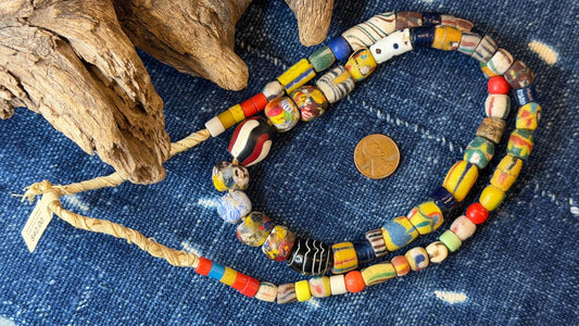 West African Mixed Trade Bead Strand