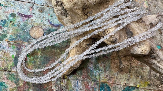 Double-Terminated Quartz Bead Strand - 4.5mm - 16”