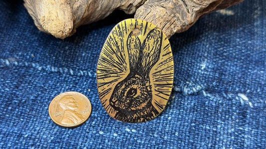 Laser-Etched Enamel Pendant by Andrew Thornton