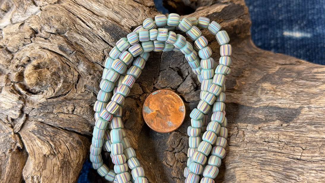 Indonesian Glass Bead Strand - 5mm - 7mm - 24"