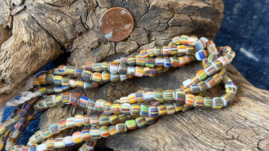 Indonesian Glass Bead Strand - 5mm - 7mm - 24"