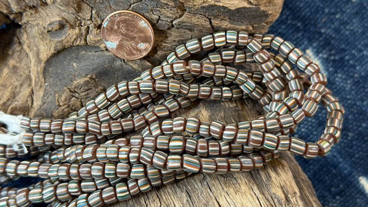 Indonesian Glass Bead Strand - 5mm - 7mm - 24"
