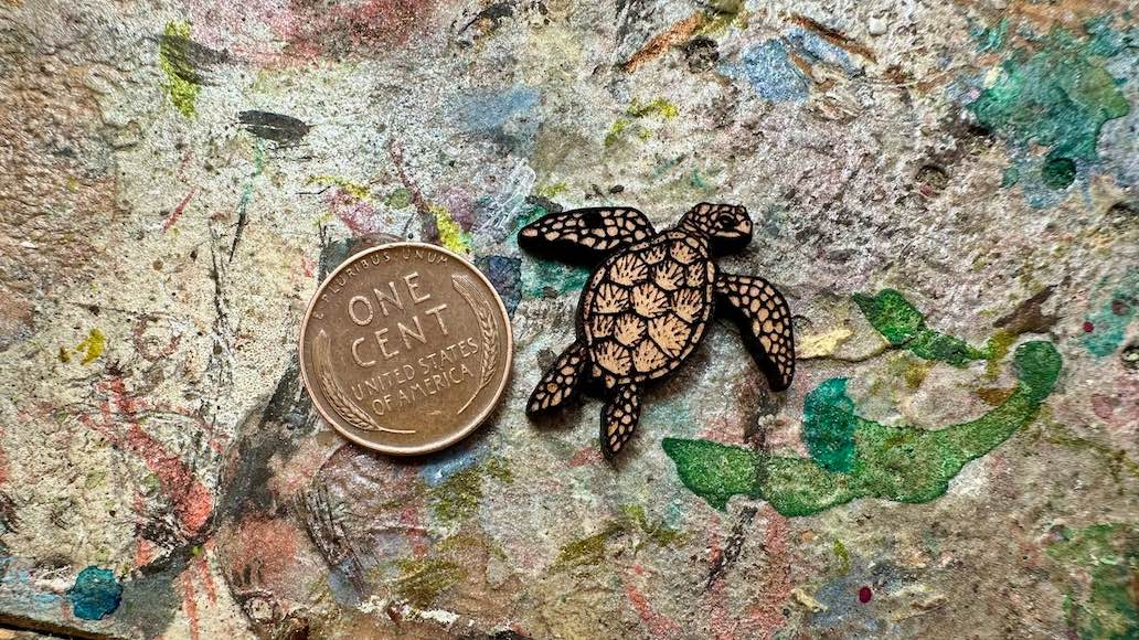 AG Wooden Charm—Sea Turtle