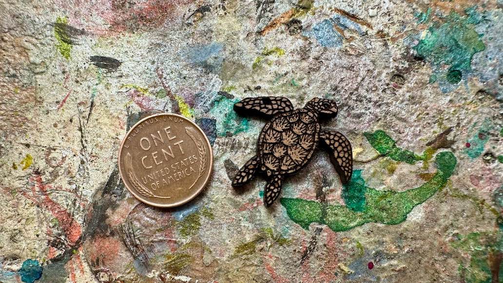 AG Wooden Charm—Sea Turtle