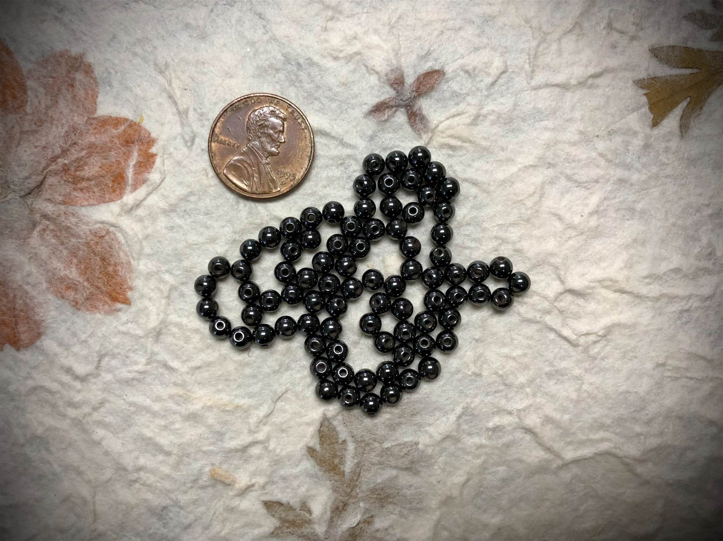 Magnetic Hematite 4mm Round Beads