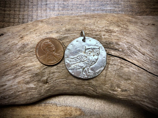 Owl Pendant - Silver Tone