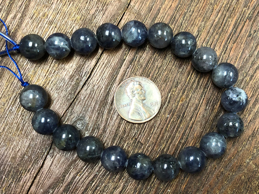 Iolite 10mm Round Beads