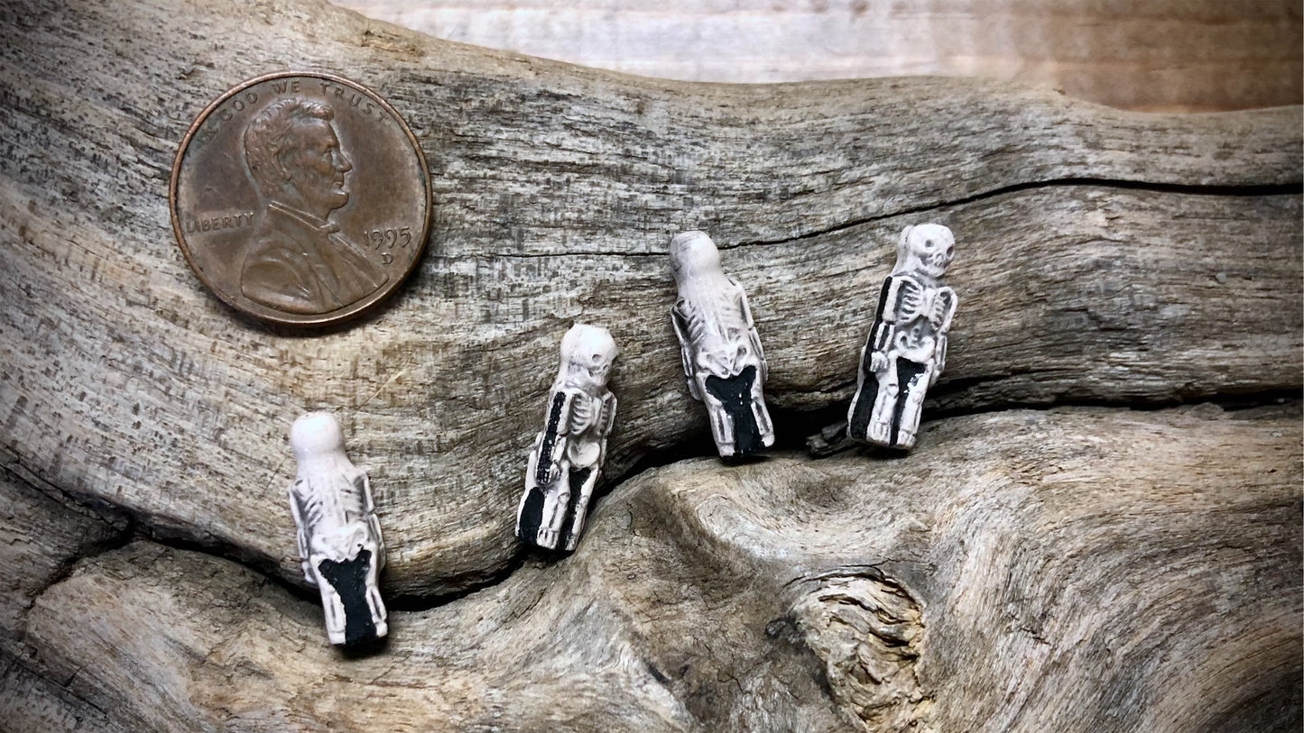 Peruvian Ceramic Skeleton Bead