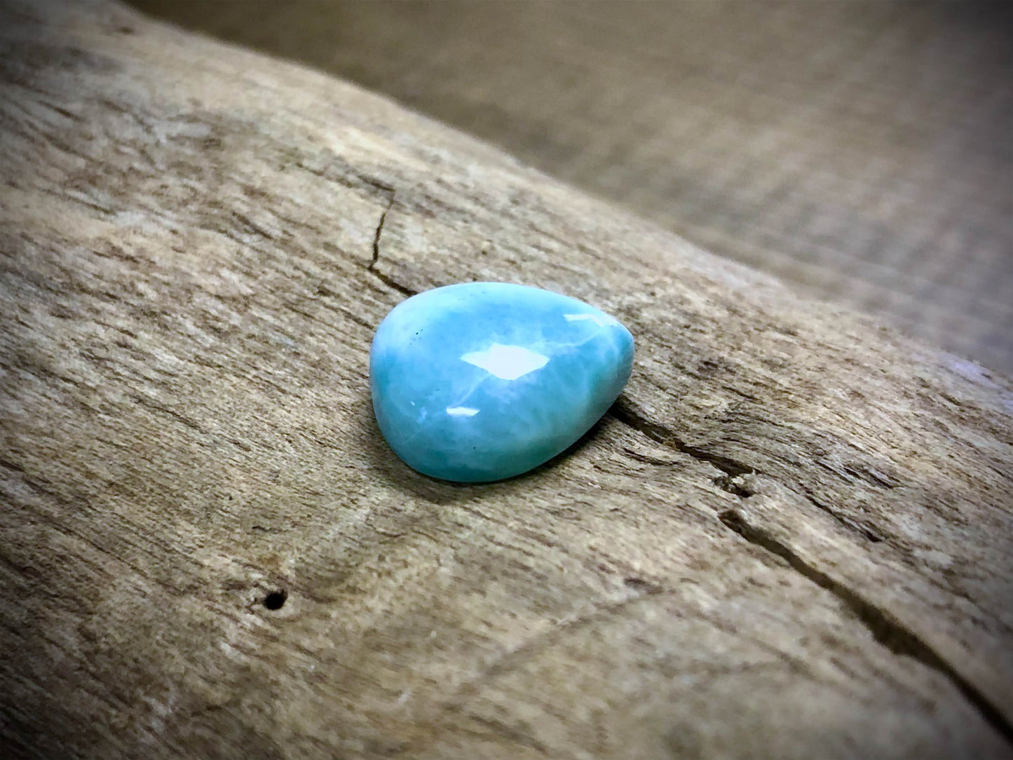 Larimar Cabochon - Teardrop