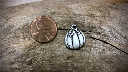 Halloween Charm - Jack O' Lantern - Silver Tone