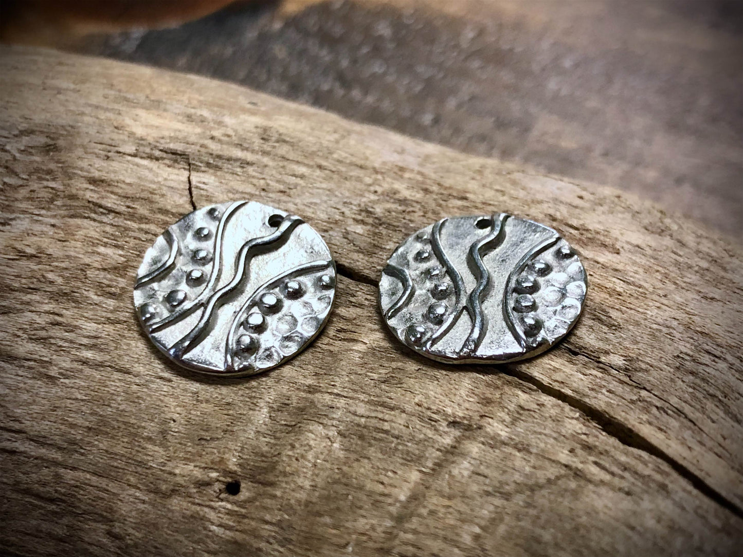 Dorabeth Designs Wavy Round Drop Pair