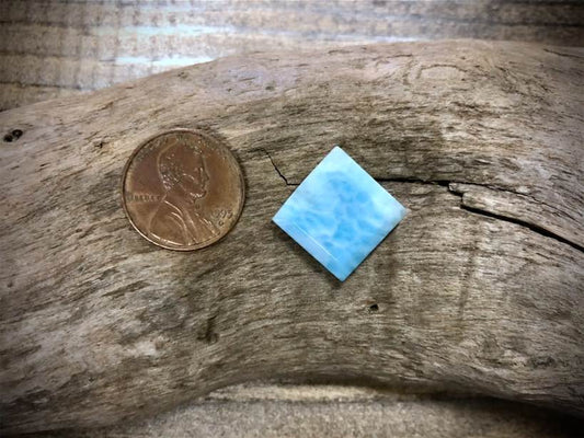 Larimar Cabochon - Faceted Square