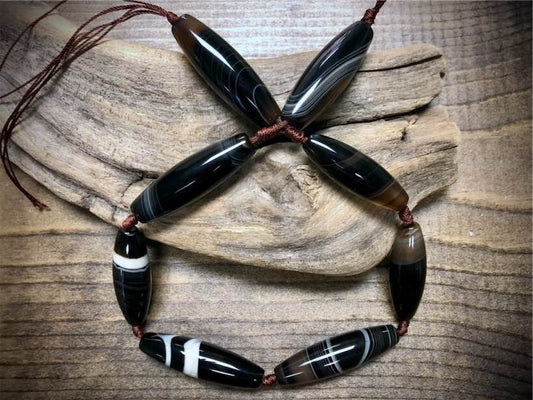 Sardonyx Barrel Beads - 38mm x 13mm to 45mm x 15mm