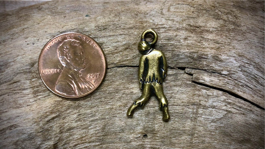 Halloween Charm - Zombie - Bronze Tone