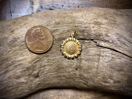 Bronze Sunflower Charm