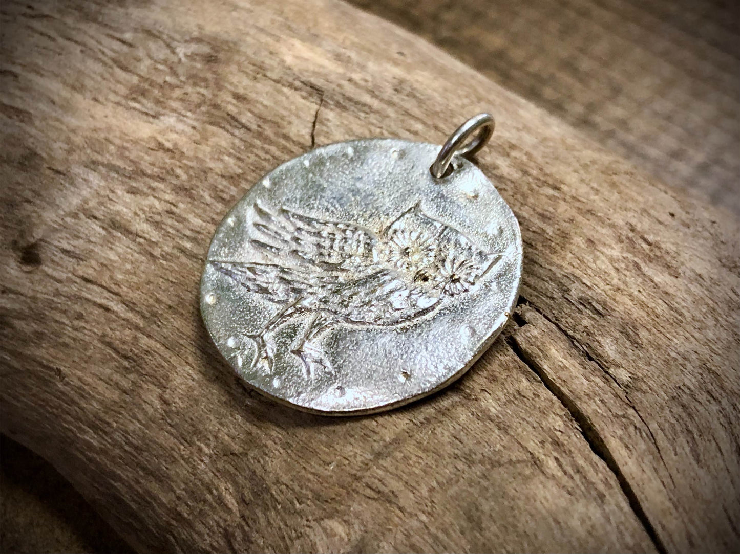 Owl Pendant - Silver Tone