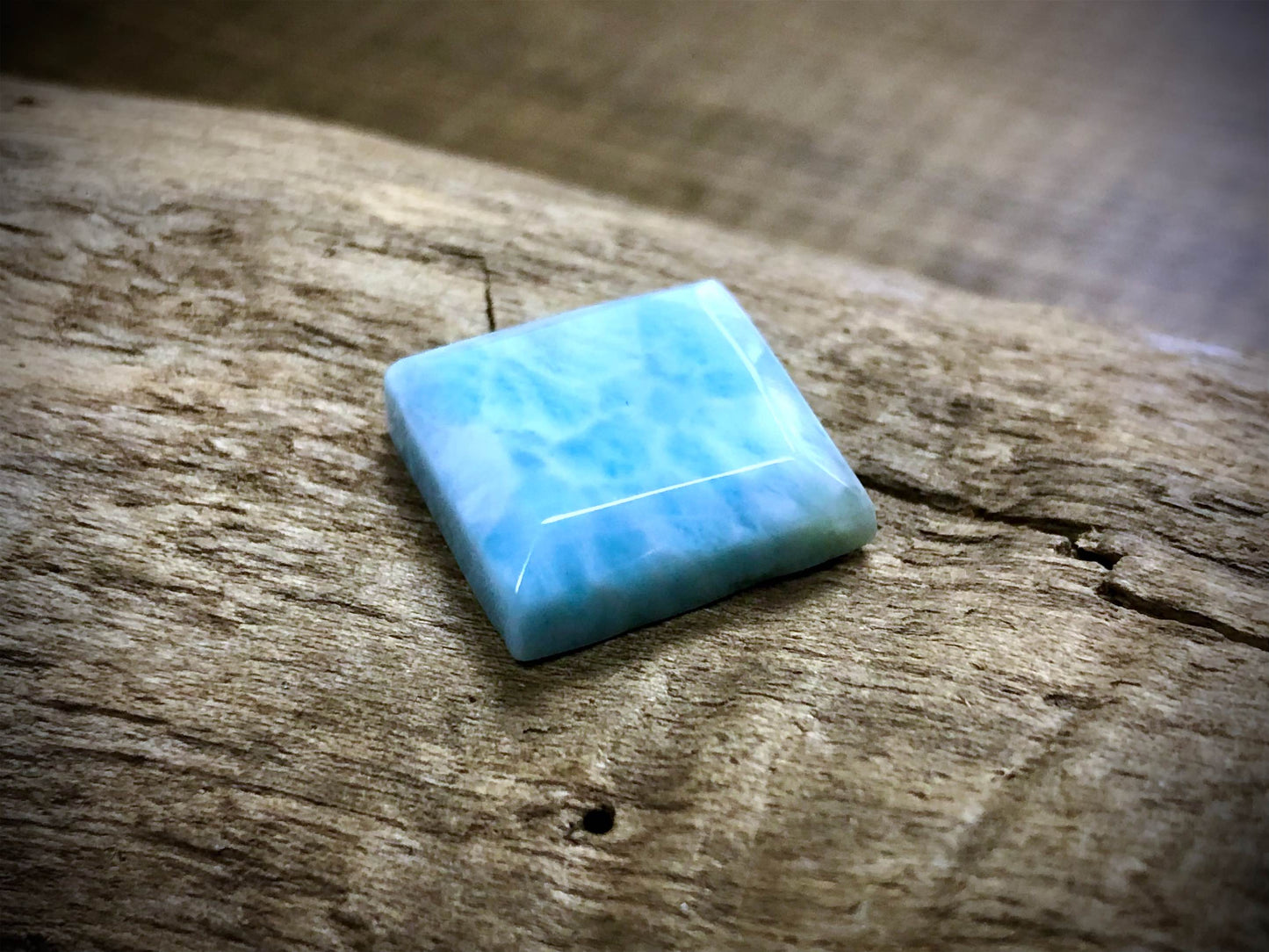 Larimar Cabochon - Faceted Square