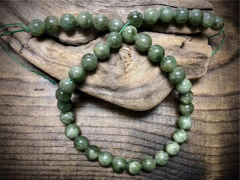 AAA Green Agate Smooth Rounds Bead Strand - 10mm - 15.5"