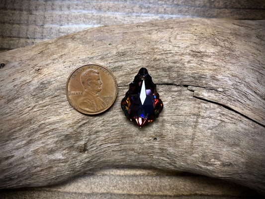 European Crystal Faceted Baroque Pendant - Twilight