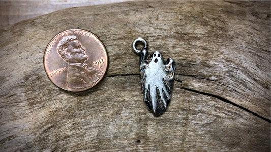 Halloween Charm - Ghost - Silver Tone
