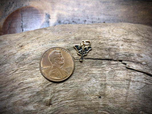 Bronze Tiny Luna Moth Charm