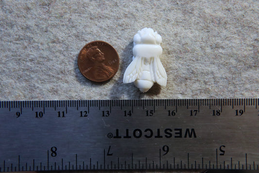 Hand-Carved Bone Bee Bead #7