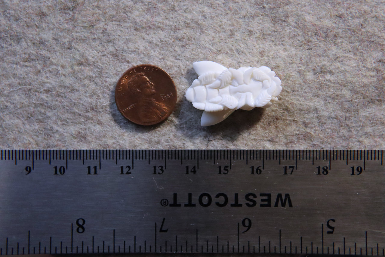 Hand-Carved Bone Bee Bead #7