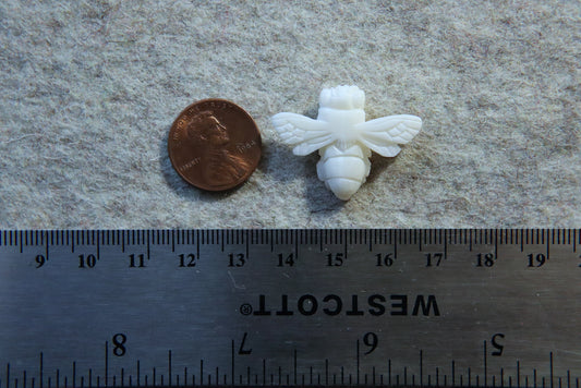 Hand-Carved Bone Bee Bead #8