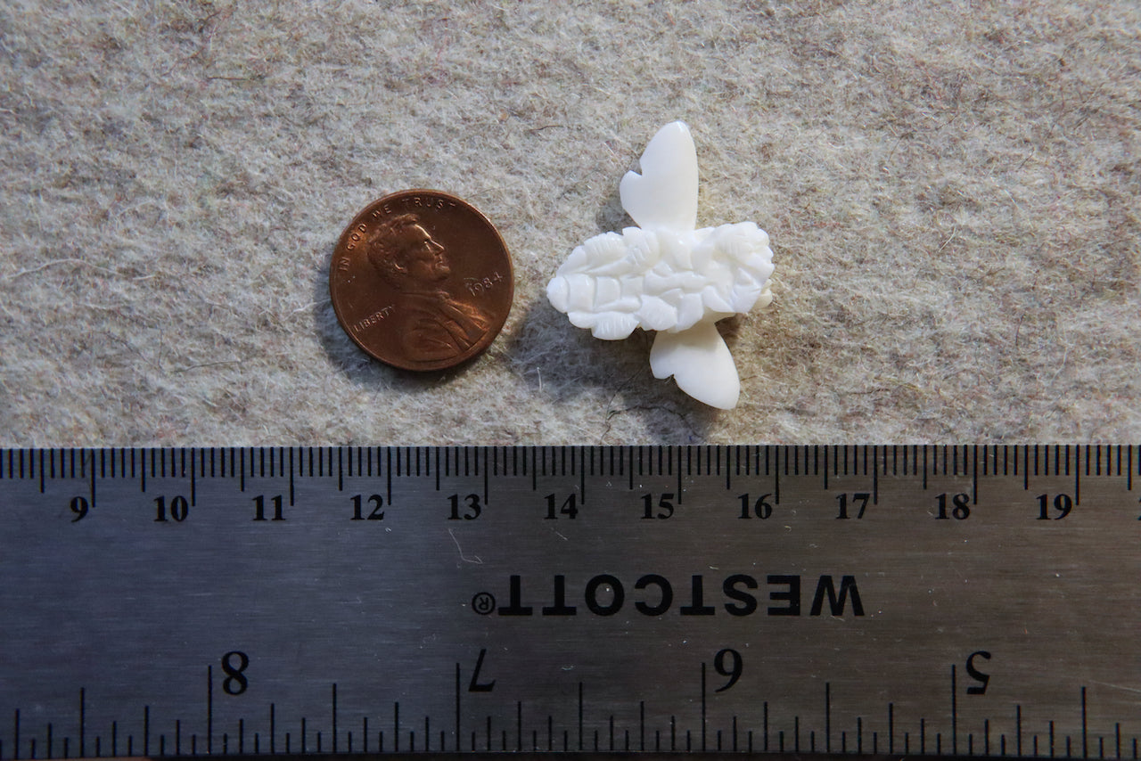Hand-Carved Bone Bee Bead #8