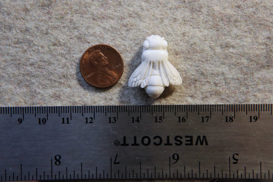 Hand-Carved Bone Bee Bead #9