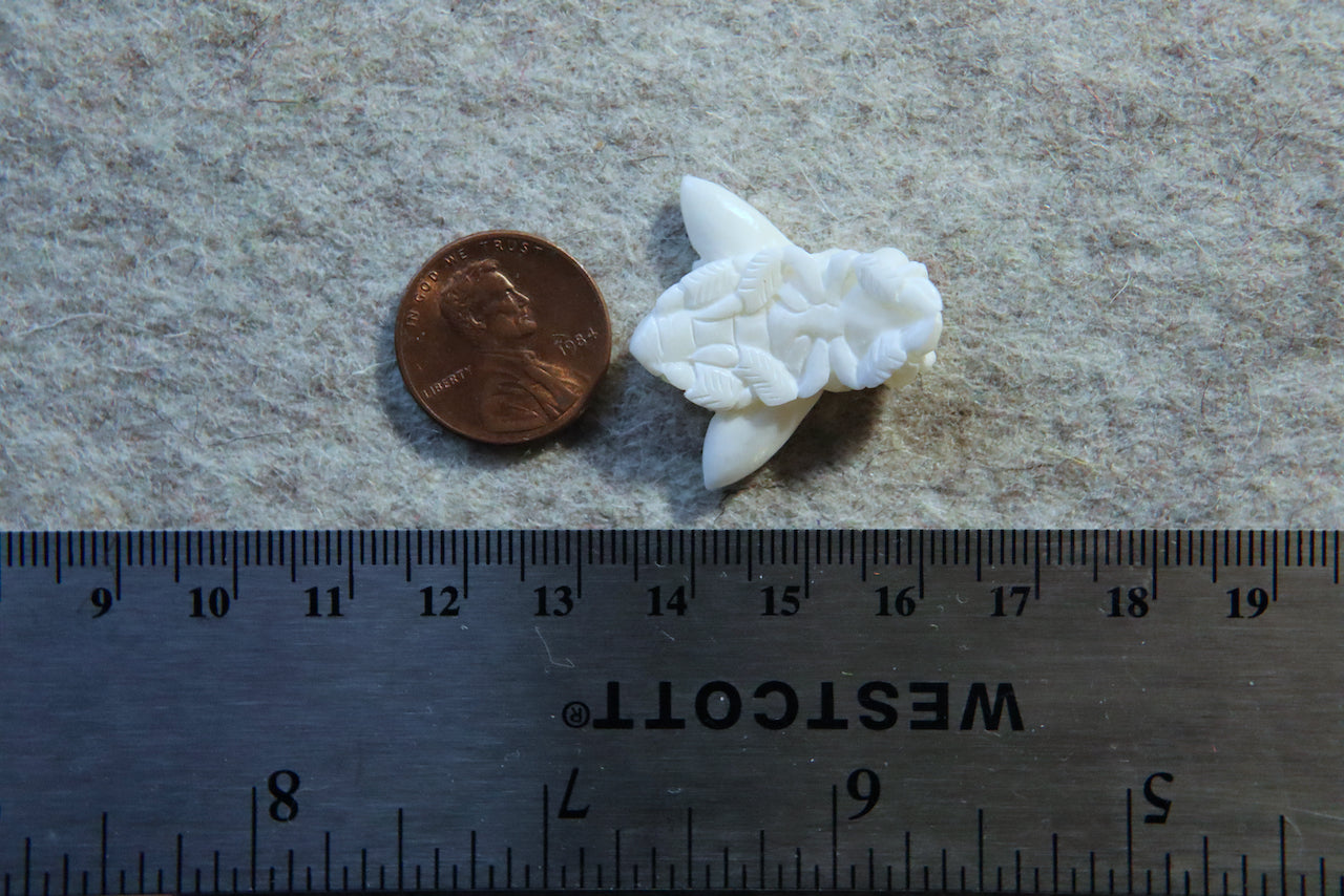 Hand-Carved Bone Bee Bead #14