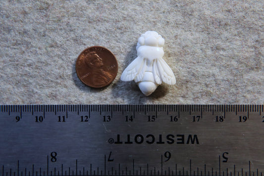 Hand-Carved Bone Bee Bead #15
