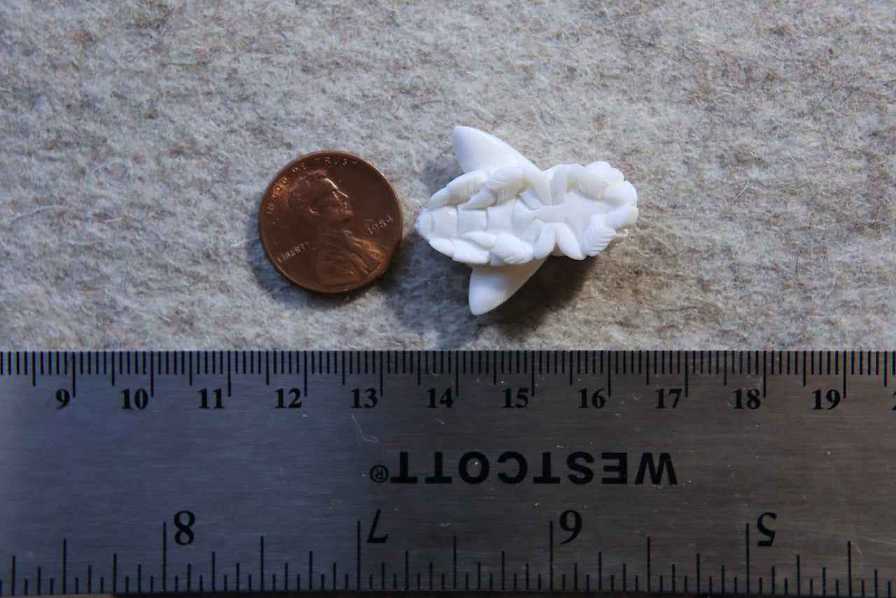 Hand-Carved Bone Bee Bead #15