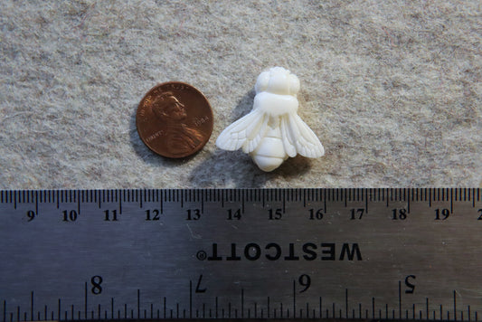 Hand-Carved Bone Bee Bead #16