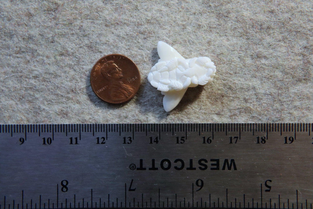 Hand-Carved Bone Bee Bead #16