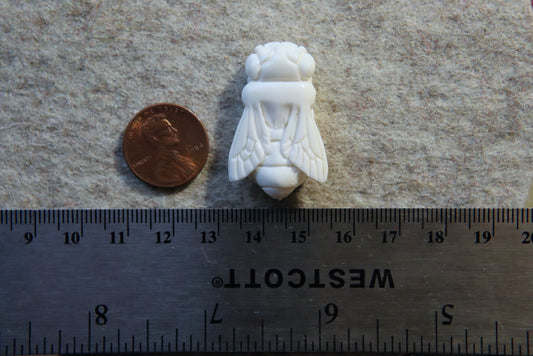 Hand-Carved Bone Bee Bead #18