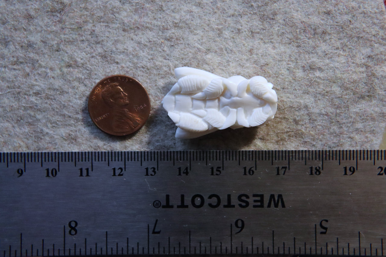 Hand-Carved Bone Bee Bead #18
