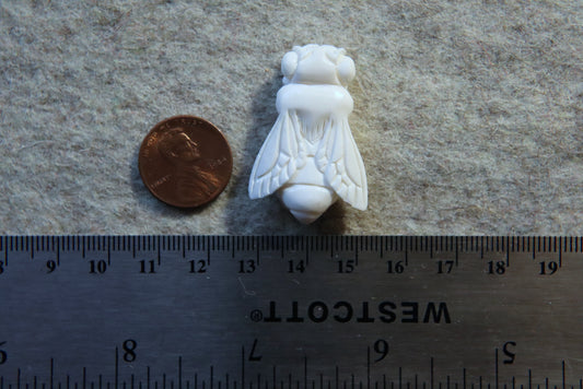 Hand-Carved Bone Bee Bead #20