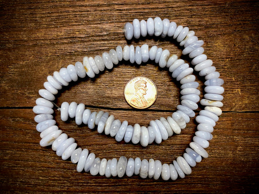 Blue Chalcedony 8x12mm Chip Beads