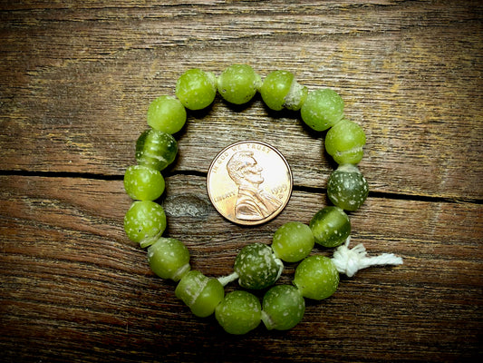 Java Glass Beads—Lime Green