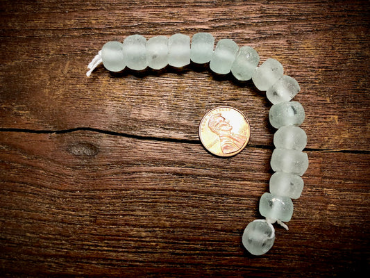 Recycled Glass Beads—Light Aqua